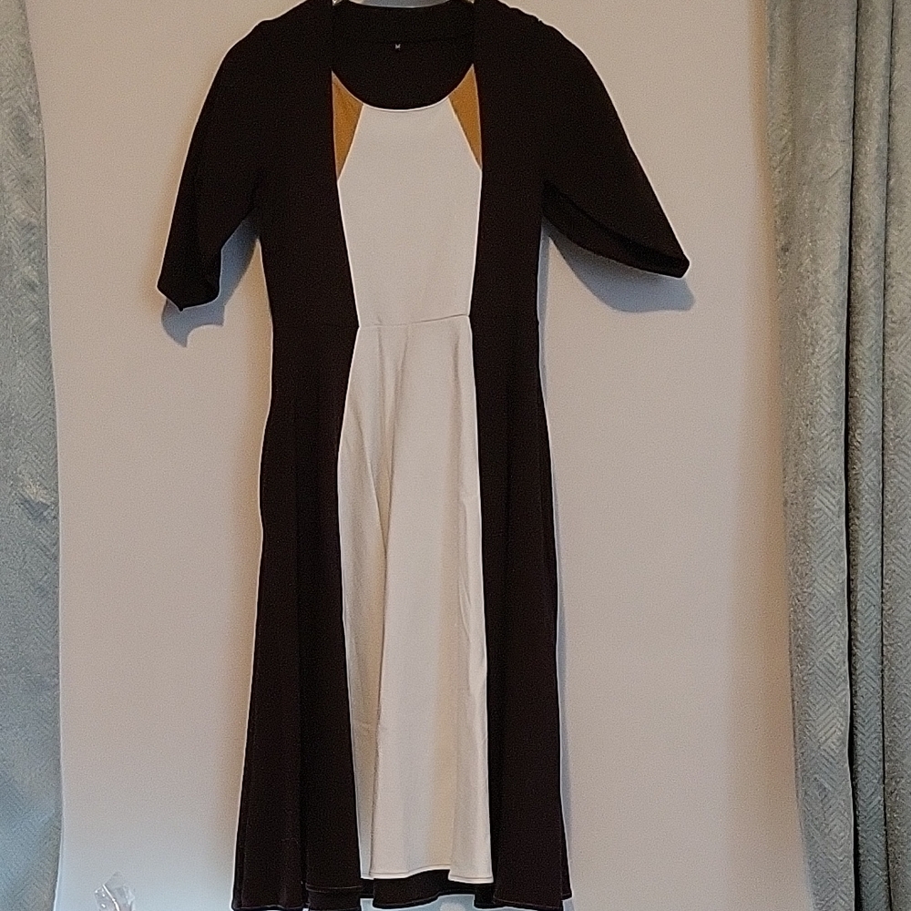 Elhoffer Space Puffin Brown and White Dresd